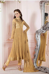 Golden Anarkali Suit