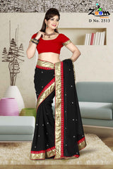 Black Georgette Saree