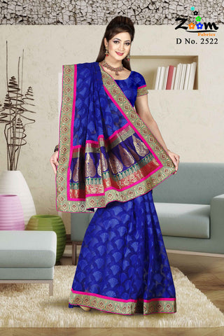 Blue Jacquard Saree