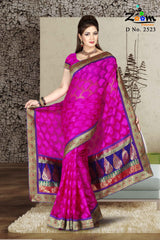 Magenta Jacquard Saree