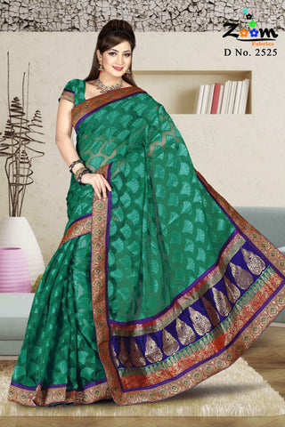 Green Jacquard Saree