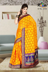 Gold Jacquard Saree