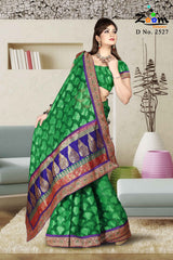 Green Jacquard Saree