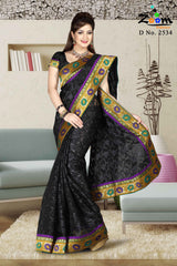 Black Jacquard Saree