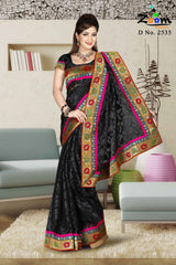 Black Jacquard Saree