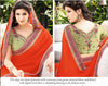 Orange Poly Georgette Saree