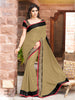 Dust Brown Georgette Butti Saree