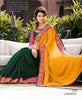 Yellow With Black Bhaglpuri With Net Jaquared Saree