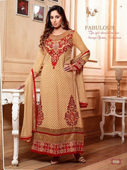 Beige Georgette Salwar Suit