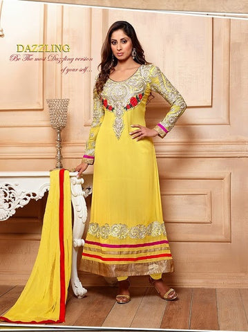 Yellow Georgette Salwar Suit