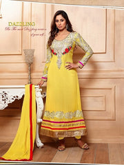 Yellow Georgette Salwar Suit